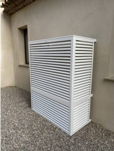 Cache climatiseur ALU blanc - taille XXL