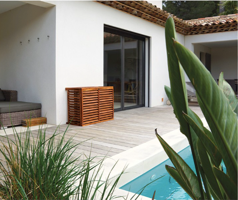 Cache climatiseur en bois - taille S