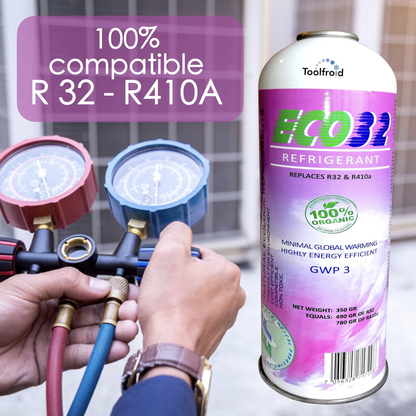 Refrigerante idéntico R32, Gas R32 compatible R410A