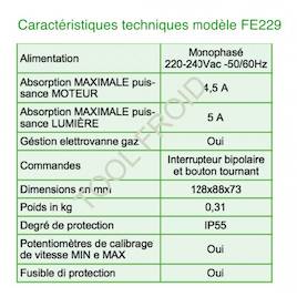 Variable speed drive FE229