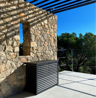 Air conditioner cover ALU Anthracite - size M